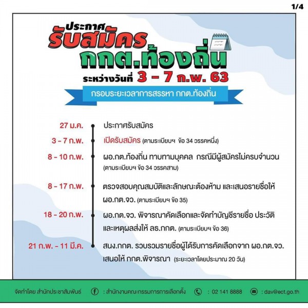 การรับสมัครบุคคลเข้ารับการสรรหาเป็นคณะกรรมการเลือกตั้ง ประจำเทศบาลตำบลไร่